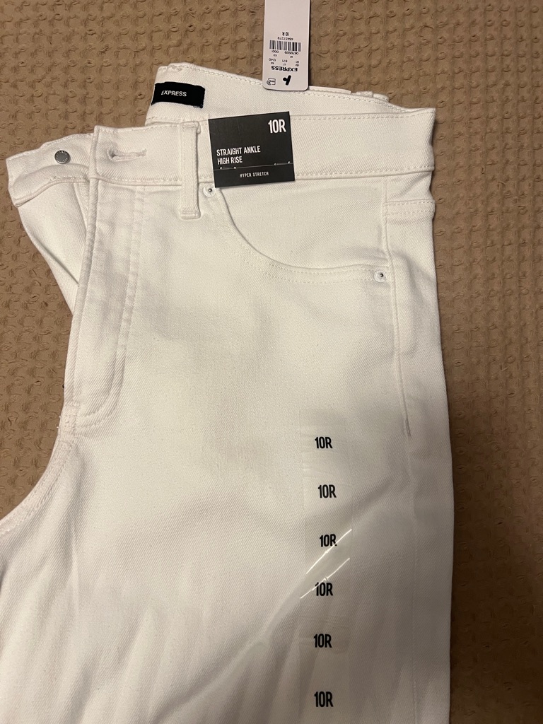 Express White Straight Jeans  Straight Ankle